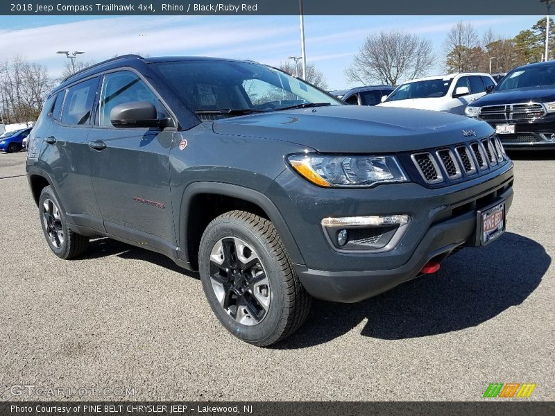 Rhino / Black/Ruby Red 2018 Jeep Compass Trailhawk 4x4