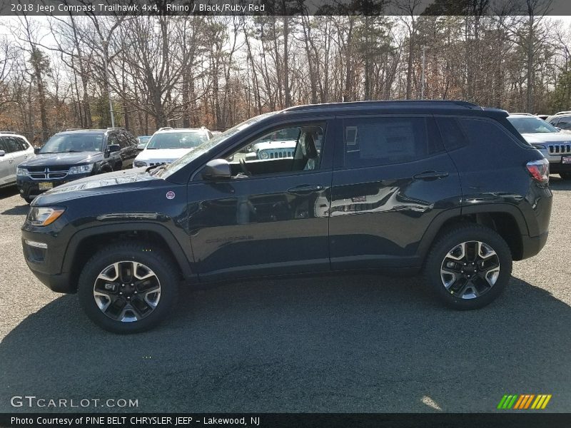 Rhino / Black/Ruby Red 2018 Jeep Compass Trailhawk 4x4