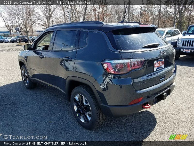 Rhino / Black/Ruby Red 2018 Jeep Compass Trailhawk 4x4