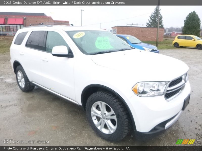 Bright White / Dark Graystone/Medium Graystone 2013 Dodge Durango SXT AWD