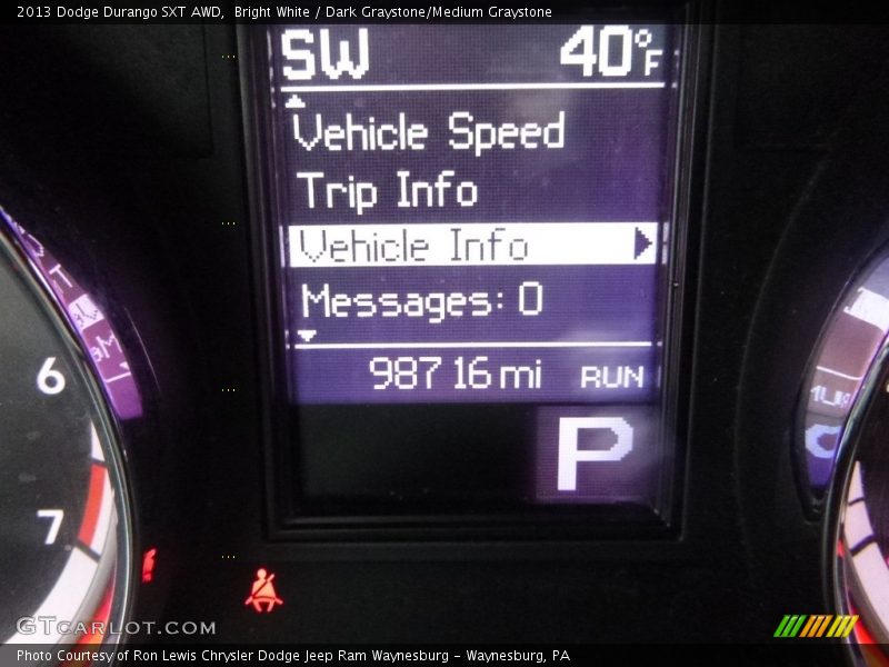 Bright White / Dark Graystone/Medium Graystone 2013 Dodge Durango SXT AWD