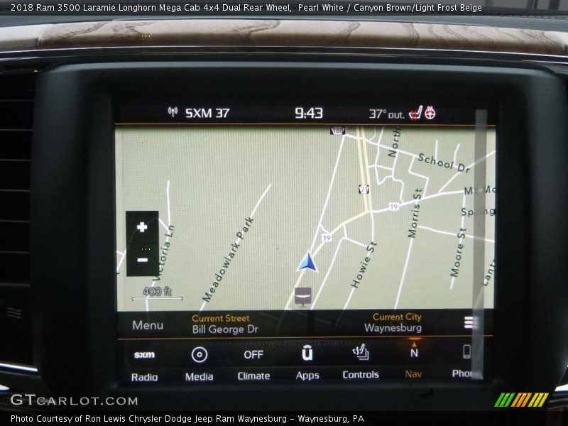 Pearl White / Canyon Brown/Light Frost Beige 2018 Ram 3500 Laramie Longhorn Mega Cab 4x4 Dual Rear Wheel