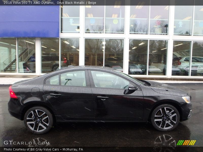 Onyx Black Metallic / Beige 2018 Volvo S60 T5 AWD Dynamic