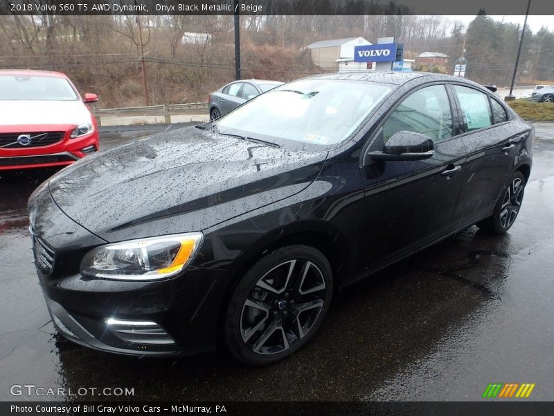 Onyx Black Metallic / Beige 2018 Volvo S60 T5 AWD Dynamic