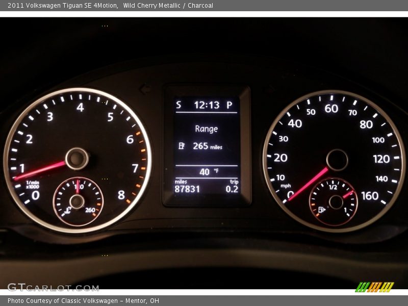 Wild Cherry Metallic / Charcoal 2011 Volkswagen Tiguan SE 4Motion