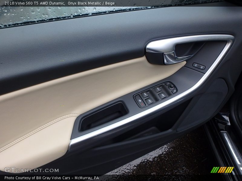 Onyx Black Metallic / Beige 2018 Volvo S60 T5 AWD Dynamic
