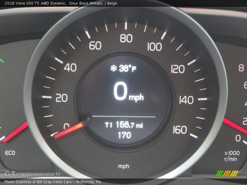 Onyx Black Metallic / Beige 2018 Volvo S60 T5 AWD Dynamic