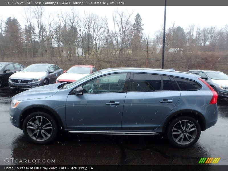 Mussel Blue Metallic / Off Black 2017 Volvo V60 Cross Country T5 AWD
