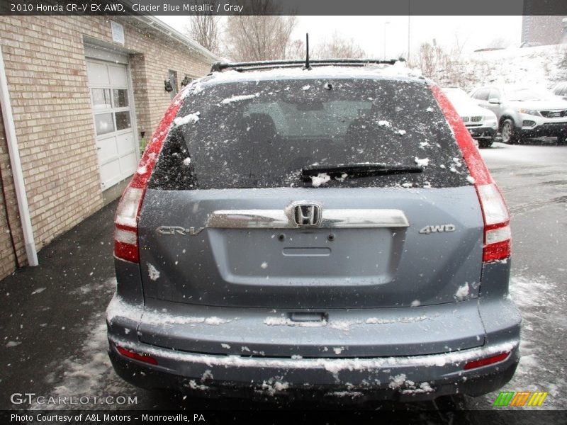 Glacier Blue Metallic / Gray 2010 Honda CR-V EX AWD