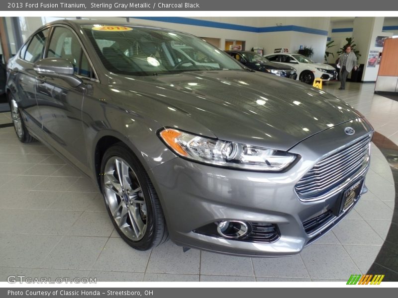 Sterling Gray Metallic / Charcoal Black 2013 Ford Fusion Titanium