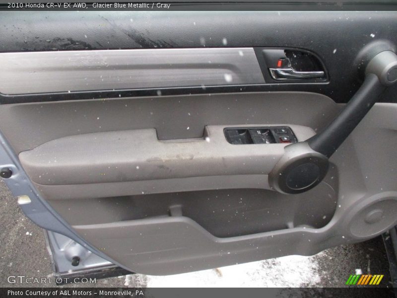 Glacier Blue Metallic / Gray 2010 Honda CR-V EX AWD