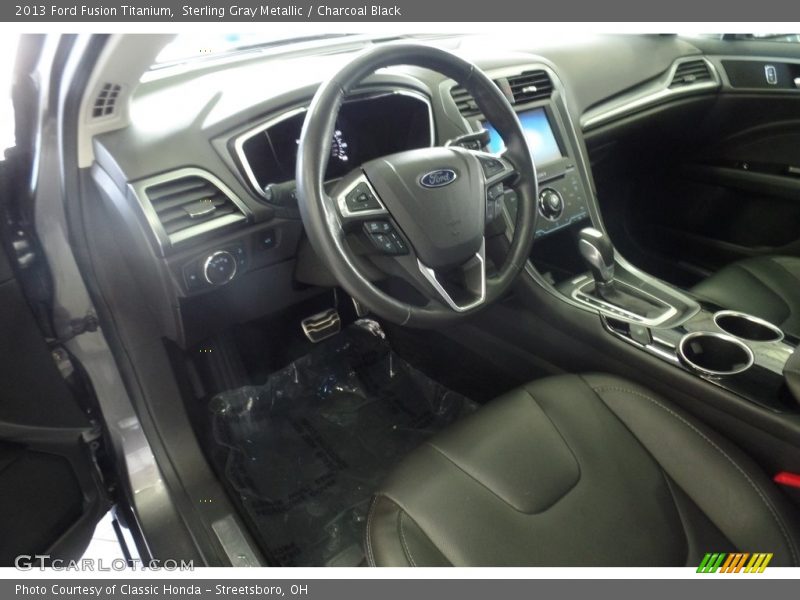 Sterling Gray Metallic / Charcoal Black 2013 Ford Fusion Titanium