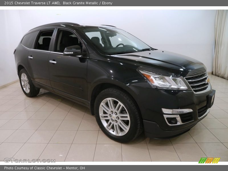 Black Granite Metallic / Ebony 2015 Chevrolet Traverse LT AWD