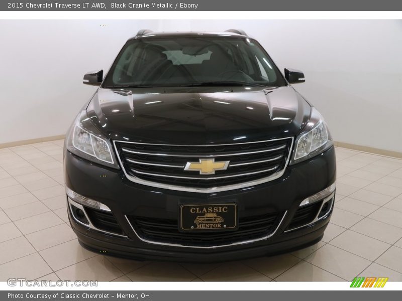 Black Granite Metallic / Ebony 2015 Chevrolet Traverse LT AWD