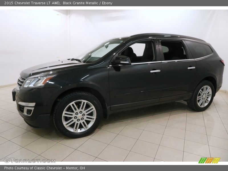 Black Granite Metallic / Ebony 2015 Chevrolet Traverse LT AWD