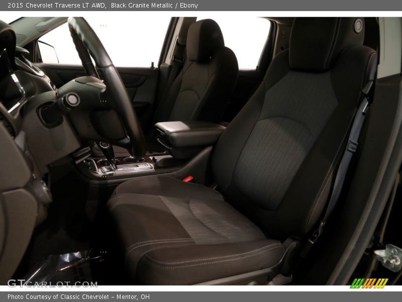 Black Granite Metallic / Ebony 2015 Chevrolet Traverse LT AWD