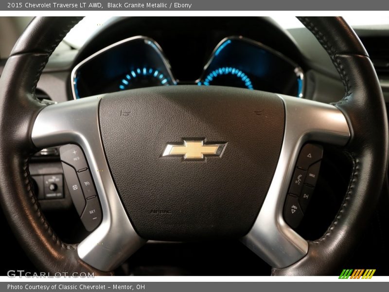 Black Granite Metallic / Ebony 2015 Chevrolet Traverse LT AWD