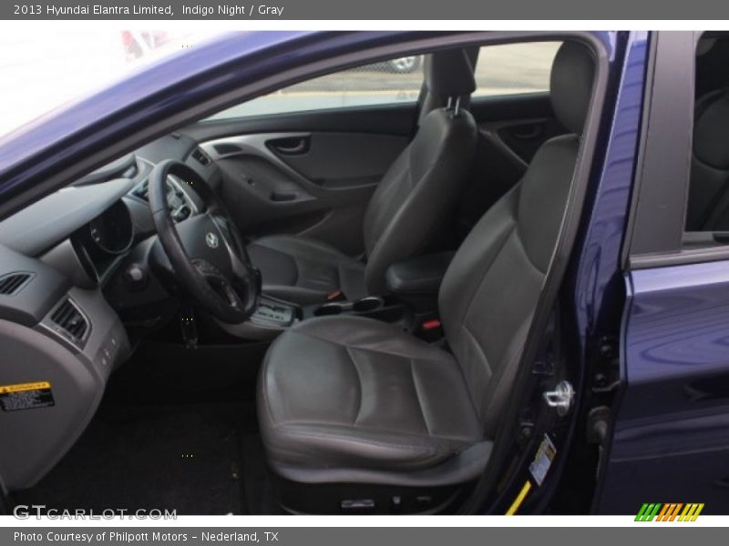 Indigo Night / Gray 2013 Hyundai Elantra Limited
