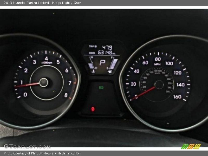 Indigo Night / Gray 2013 Hyundai Elantra Limited