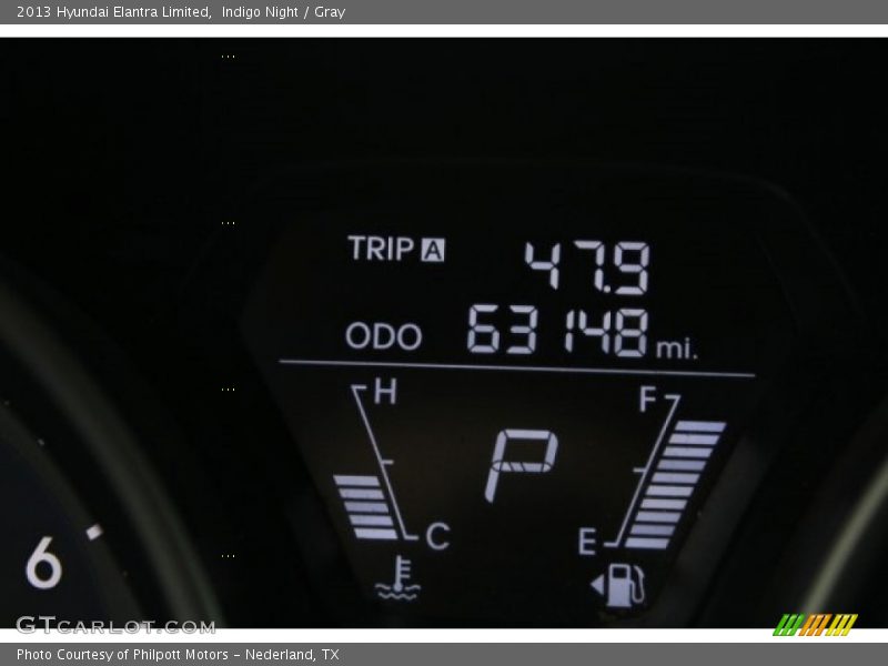 Indigo Night / Gray 2013 Hyundai Elantra Limited