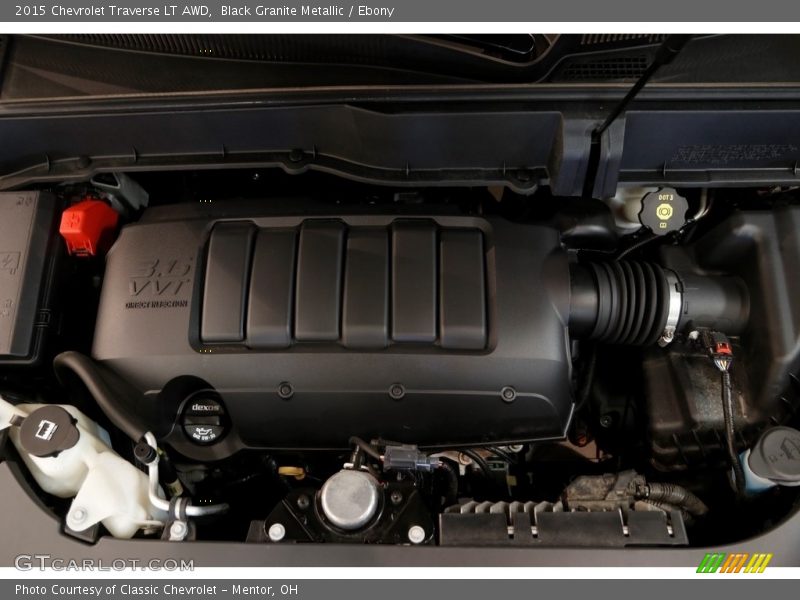 Black Granite Metallic / Ebony 2015 Chevrolet Traverse LT AWD
