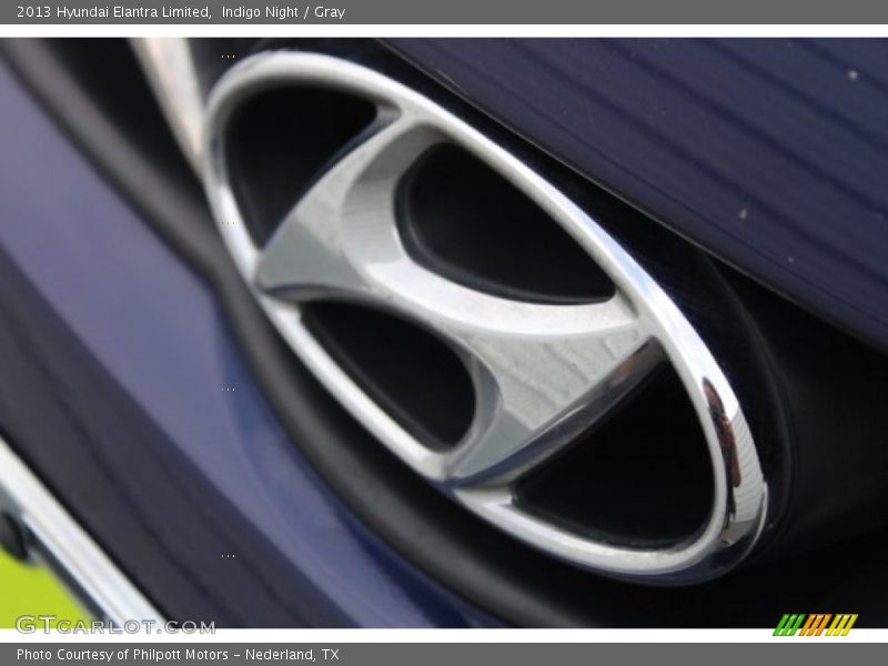 Indigo Night / Gray 2013 Hyundai Elantra Limited