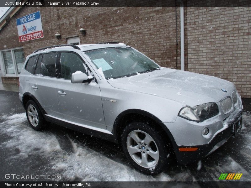 Titanium Silver Metallic / Grey 2008 BMW X3 3.0si