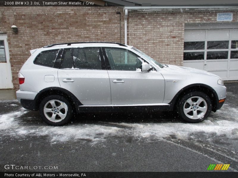 Titanium Silver Metallic / Grey 2008 BMW X3 3.0si