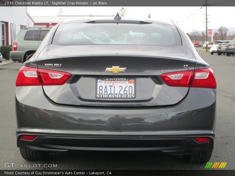 Nightfall Gray Metallic / Jet Black 2016 Chevrolet Malibu LT