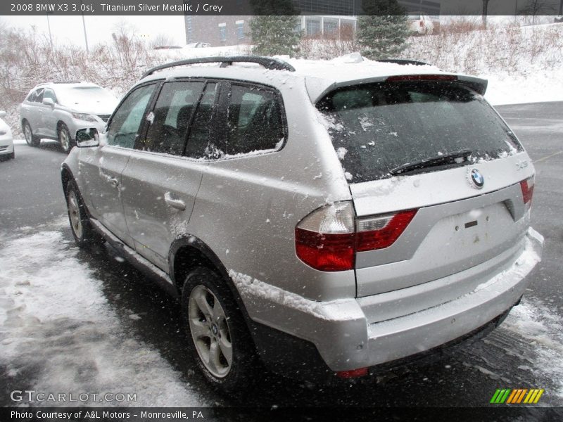 Titanium Silver Metallic / Grey 2008 BMW X3 3.0si
