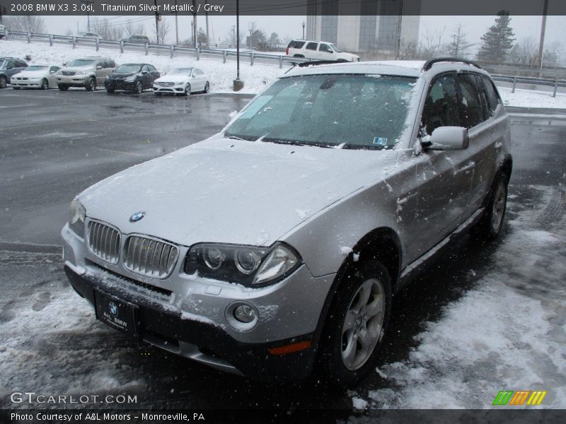 Titanium Silver Metallic / Grey 2008 BMW X3 3.0si