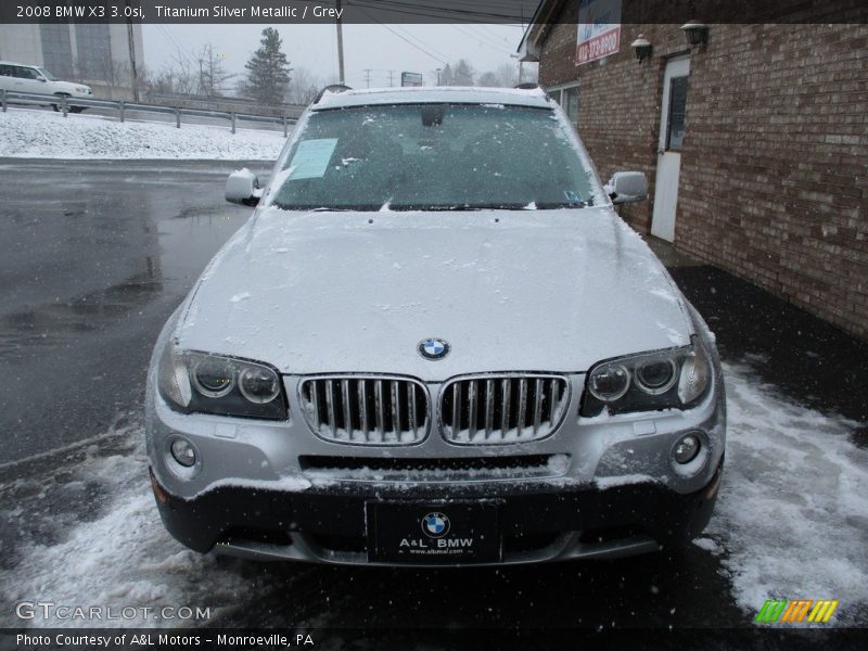 Titanium Silver Metallic / Grey 2008 BMW X3 3.0si