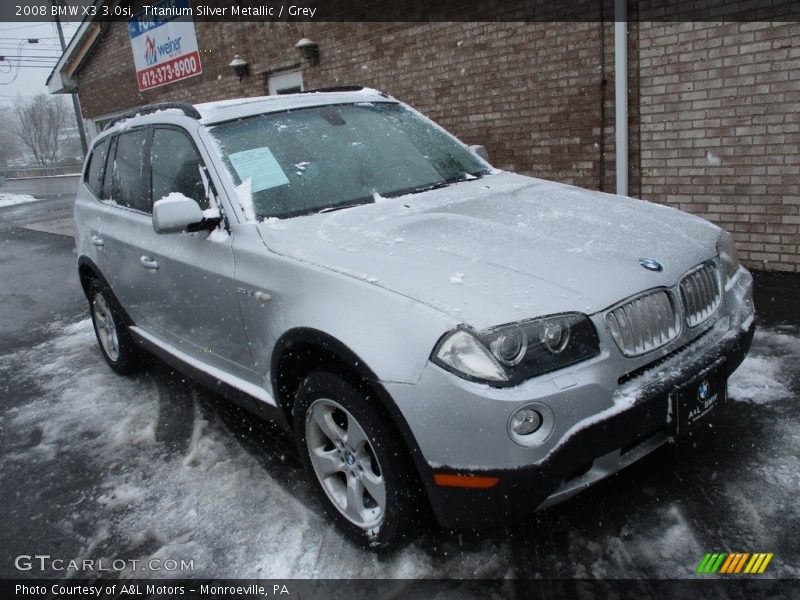 Titanium Silver Metallic / Grey 2008 BMW X3 3.0si