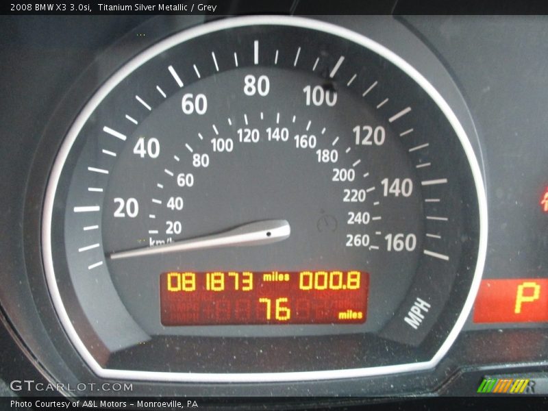Titanium Silver Metallic / Grey 2008 BMW X3 3.0si