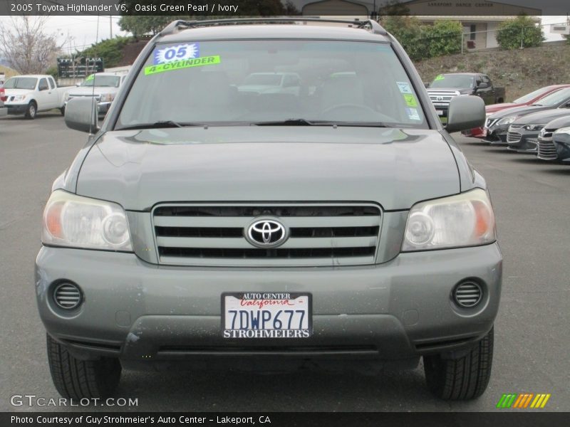 Oasis Green Pearl / Ivory 2005 Toyota Highlander V6