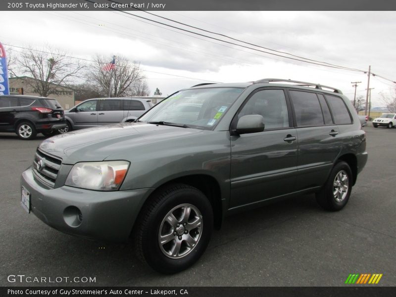 Oasis Green Pearl / Ivory 2005 Toyota Highlander V6