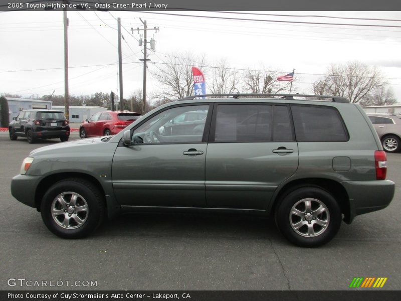 Oasis Green Pearl / Ivory 2005 Toyota Highlander V6