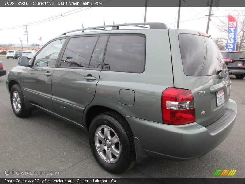 Oasis Green Pearl / Ivory 2005 Toyota Highlander V6