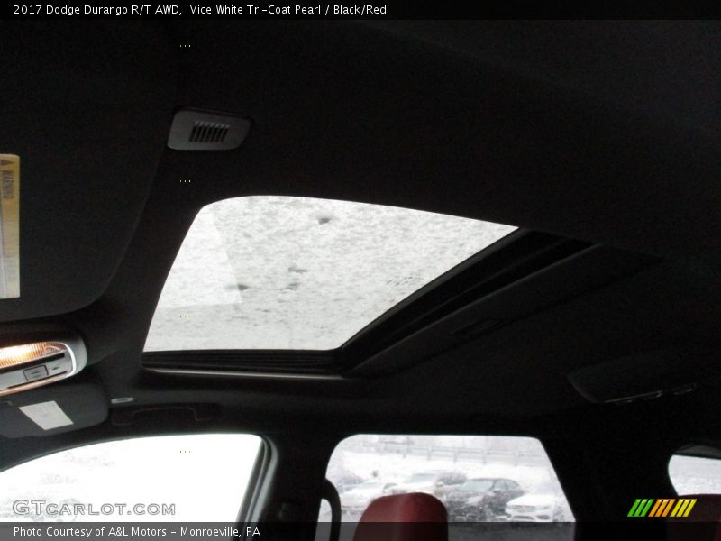 Vice White Tri-Coat Pearl / Black/Red 2017 Dodge Durango R/T AWD