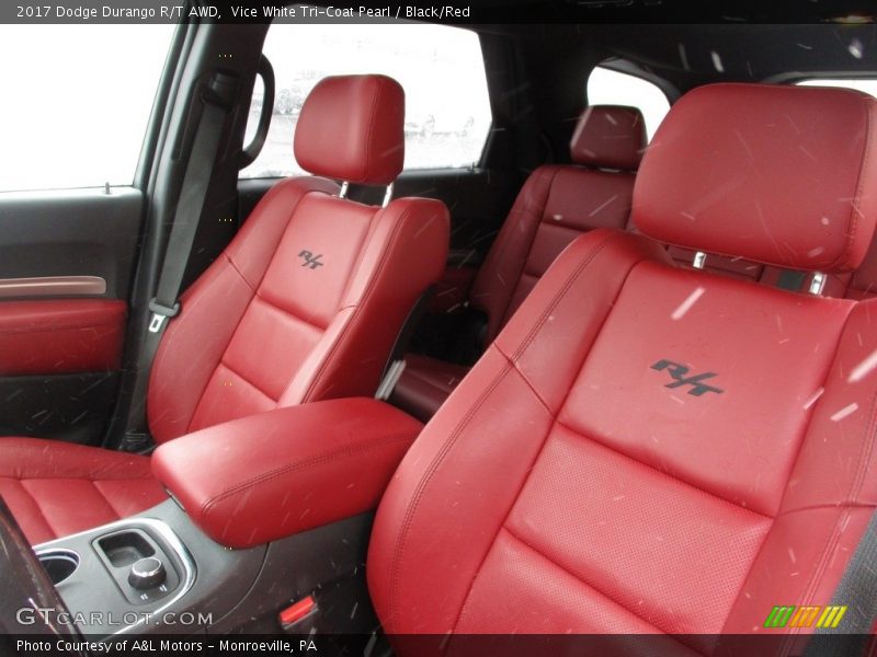 Vice White Tri-Coat Pearl / Black/Red 2017 Dodge Durango R/T AWD