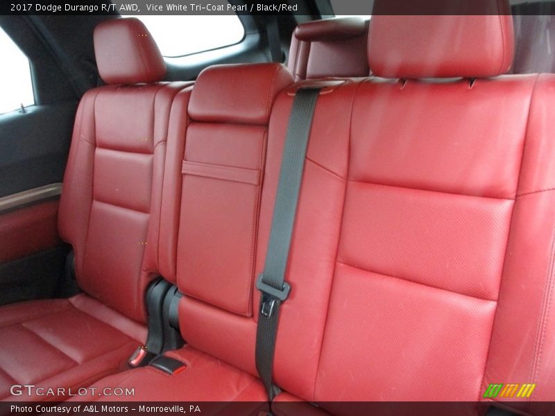 Vice White Tri-Coat Pearl / Black/Red 2017 Dodge Durango R/T AWD