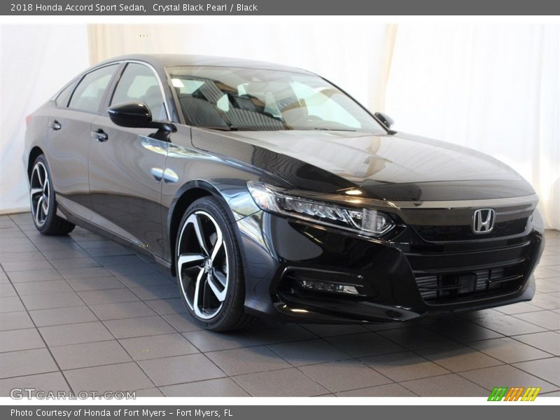 Crystal Black Pearl / Black 2018 Honda Accord Sport Sedan