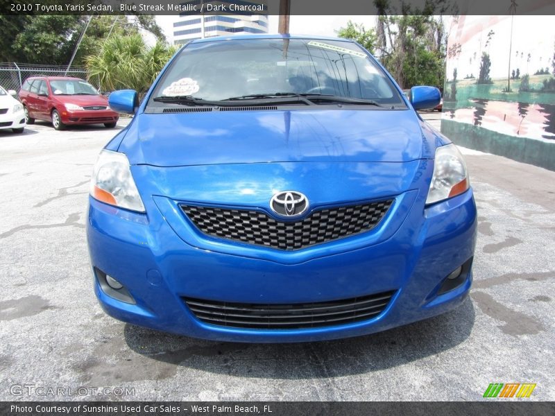 Blue Streak Metallic / Dark Charcoal 2010 Toyota Yaris Sedan
