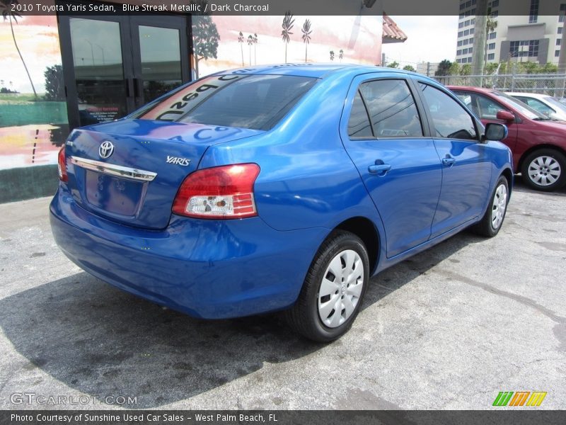 Blue Streak Metallic / Dark Charcoal 2010 Toyota Yaris Sedan