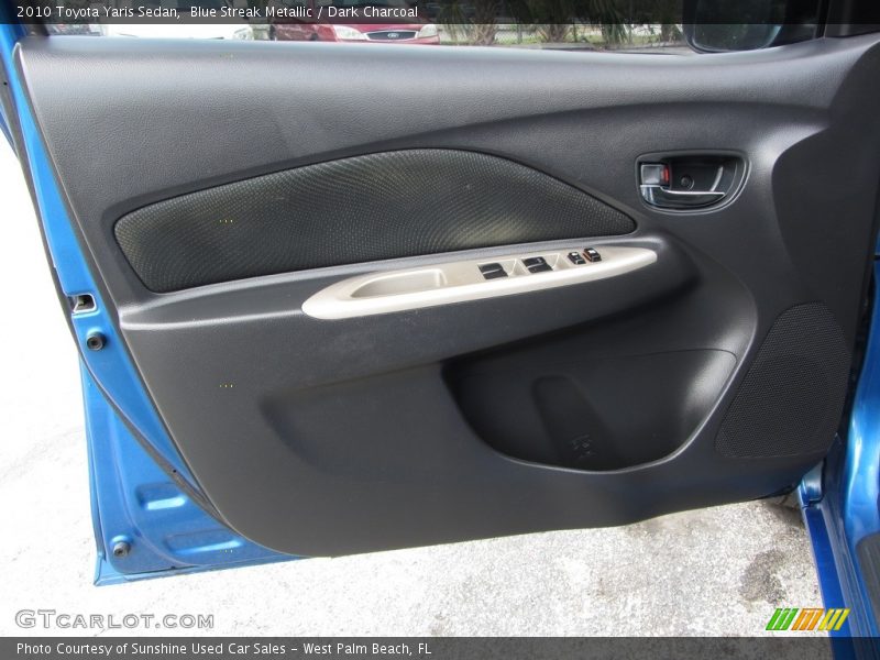 Blue Streak Metallic / Dark Charcoal 2010 Toyota Yaris Sedan