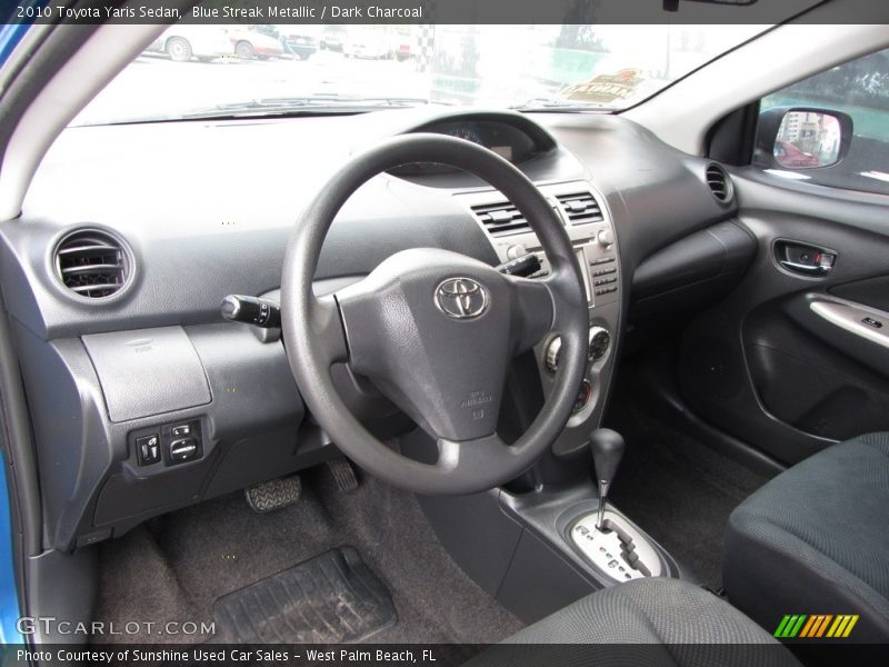 Blue Streak Metallic / Dark Charcoal 2010 Toyota Yaris Sedan