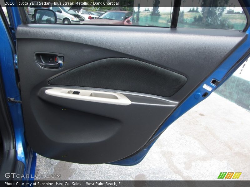 Blue Streak Metallic / Dark Charcoal 2010 Toyota Yaris Sedan
