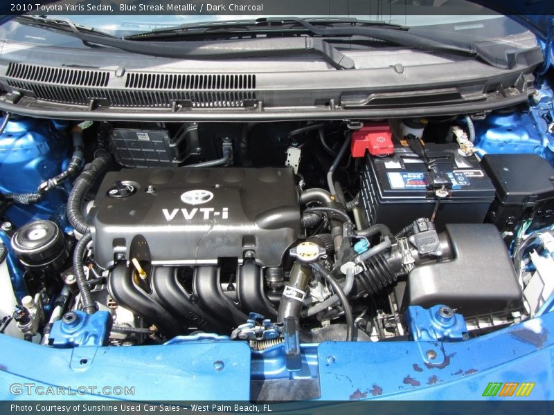 Blue Streak Metallic / Dark Charcoal 2010 Toyota Yaris Sedan