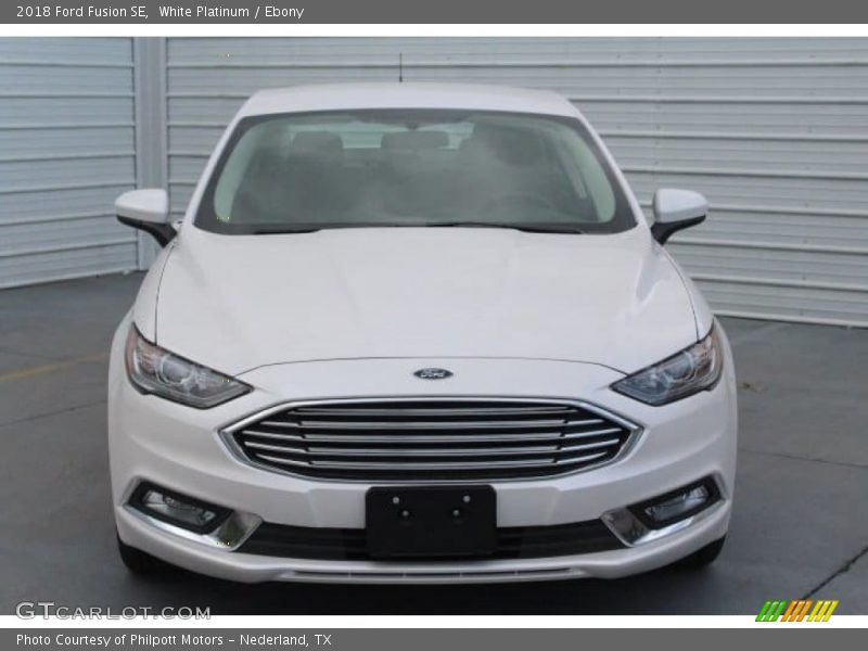 White Platinum / Ebony 2018 Ford Fusion SE