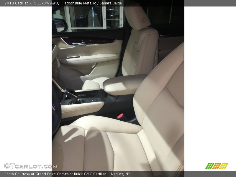 Harbor Blue Metallic / Sahara Beige 2018 Cadillac XT5 Luxury AWD
